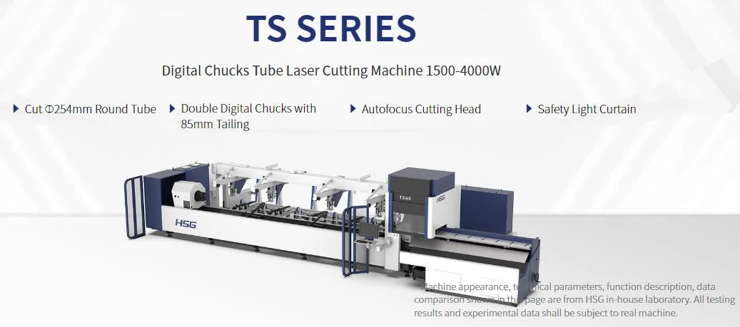 I Beam Fiber Laser Cutting Machine for Steel Tube Cutter with Rotary Double Chucks Metal Tube Laser Cutting Machinery Price